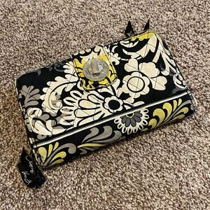 Vera Bradley Black and White Floral Clutch